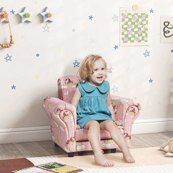 AIYAPLAY 2 Piece Kids Sofa Set with Unicorn Design, for Nursery - Image 2