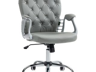 Vinsetto Office Chair PU Diamante Padded Ergonomic 360° Swivel