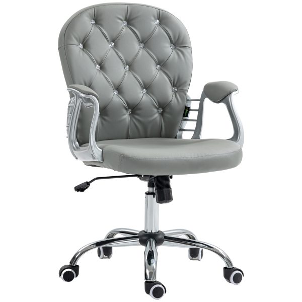 Vinsetto Office Chair PU Diamante Padded Ergonomic 360° Swivel