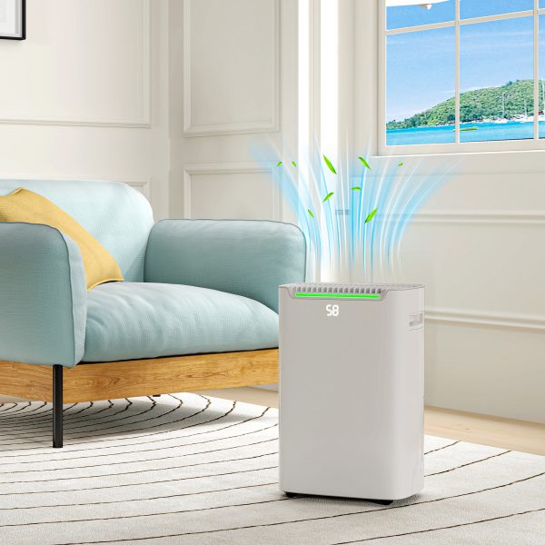 HOMCOM 20L/Day Dehumidifier for Home Damp, with 24H Timer, White - Image 6