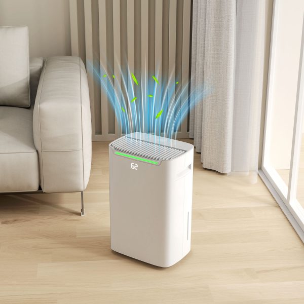 HOMCOM 20L/Day Dehumidifier for Home Damp, with 24H Timer, White - Image 2