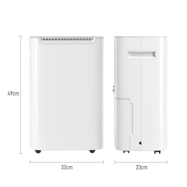 HOMCOM 20L/Day Dehumidifier for Home Damp, with 24H Timer, White - Image 5