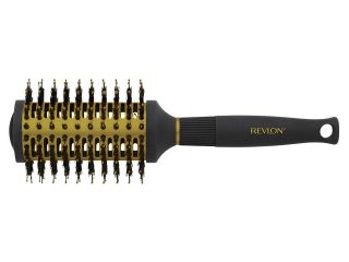 Revlon Ionic Ceramic Smooth Waves Large Round Barrel Blow Dry Hair Brush Nano Anti Bacterial Technology