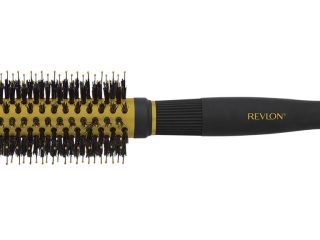 Revlon Ionic Ceramic Curls & Flips Small Round Barrel Blow Dry Hair Brush Nano Anti Bacterial Technology