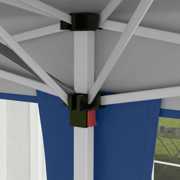 Outsunny 6 x 3(m) Pop Up Gazebo Patio Party Event Heavy Duty Canopy Blue - Image 7