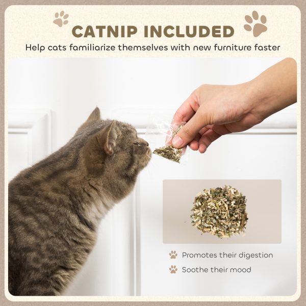 PawHut Cat Scratching Board with Organic Catnip for Indoor Cats, Brown - Image 6