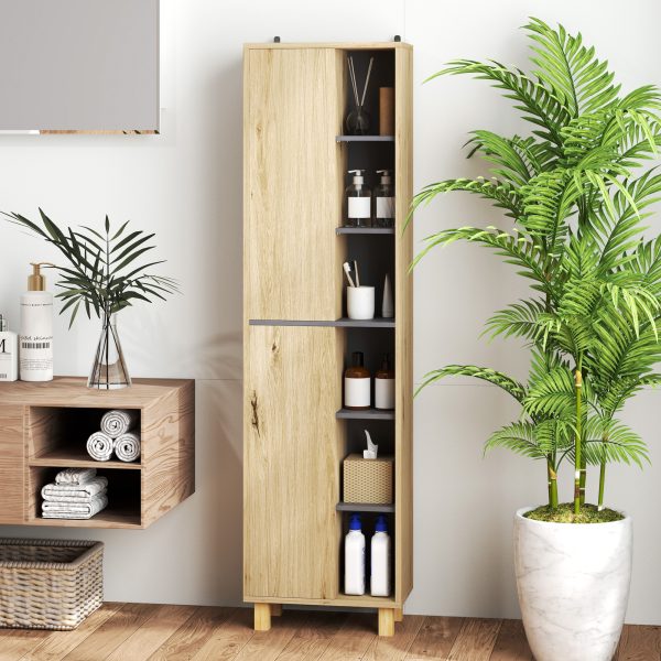 HOMCOM Bathroom Storage Unit with 6 Open Compartments and 6 Shelves - Image 7