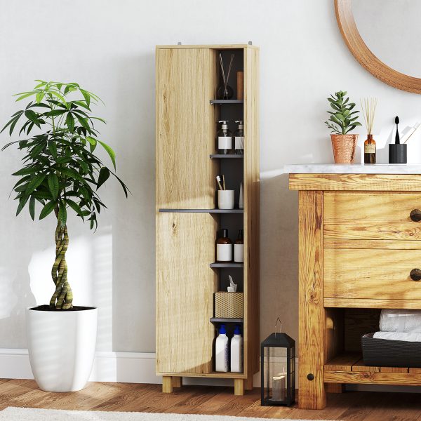 HOMCOM Bathroom Storage Unit with 6 Open Compartments and 6 Shelves - Image 2
