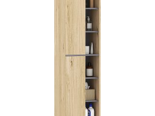 HOMCOM Bathroom Storage Unit with 6 Open Compartments and 6 Shelves