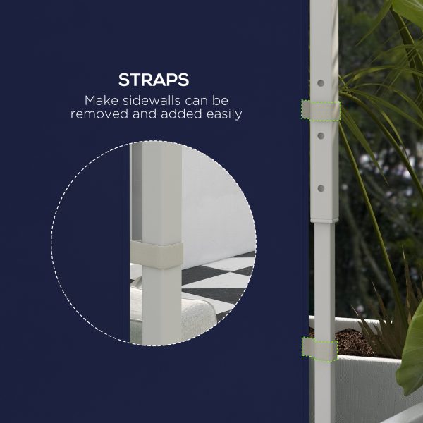 Outsunny 3x3(m) or 3x6m Pop Up Gazebo Side Panels Replacement, 2 Pack, Blue - Image 7