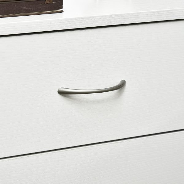 HOMCOM Modern 3 Drawers Side Cabinet Wooden Bedside Table White - Image 8