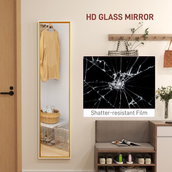 HOMCOM Full Length Mirror Wall Mount Leaning Standing Mirror, White - Image 7