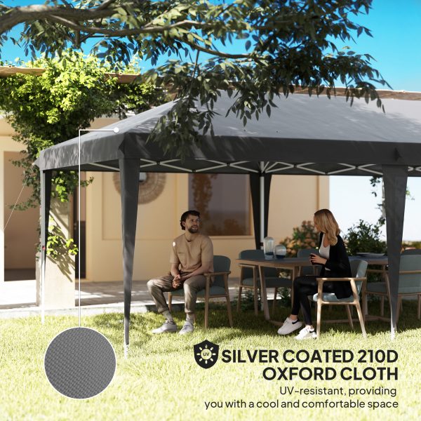 Outsunny 6 x 3(m) Pop Up Gazebo Patio Party Event Heavy Duty Canopy Grey - Image 6