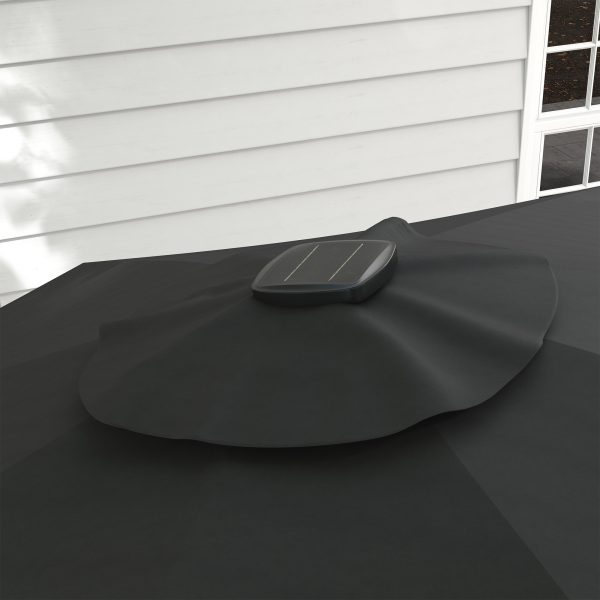 Outsunny 3(m) Solar LED Cantilever Parasol Adjustable Garden Umbrella Dark Grey - Image 7