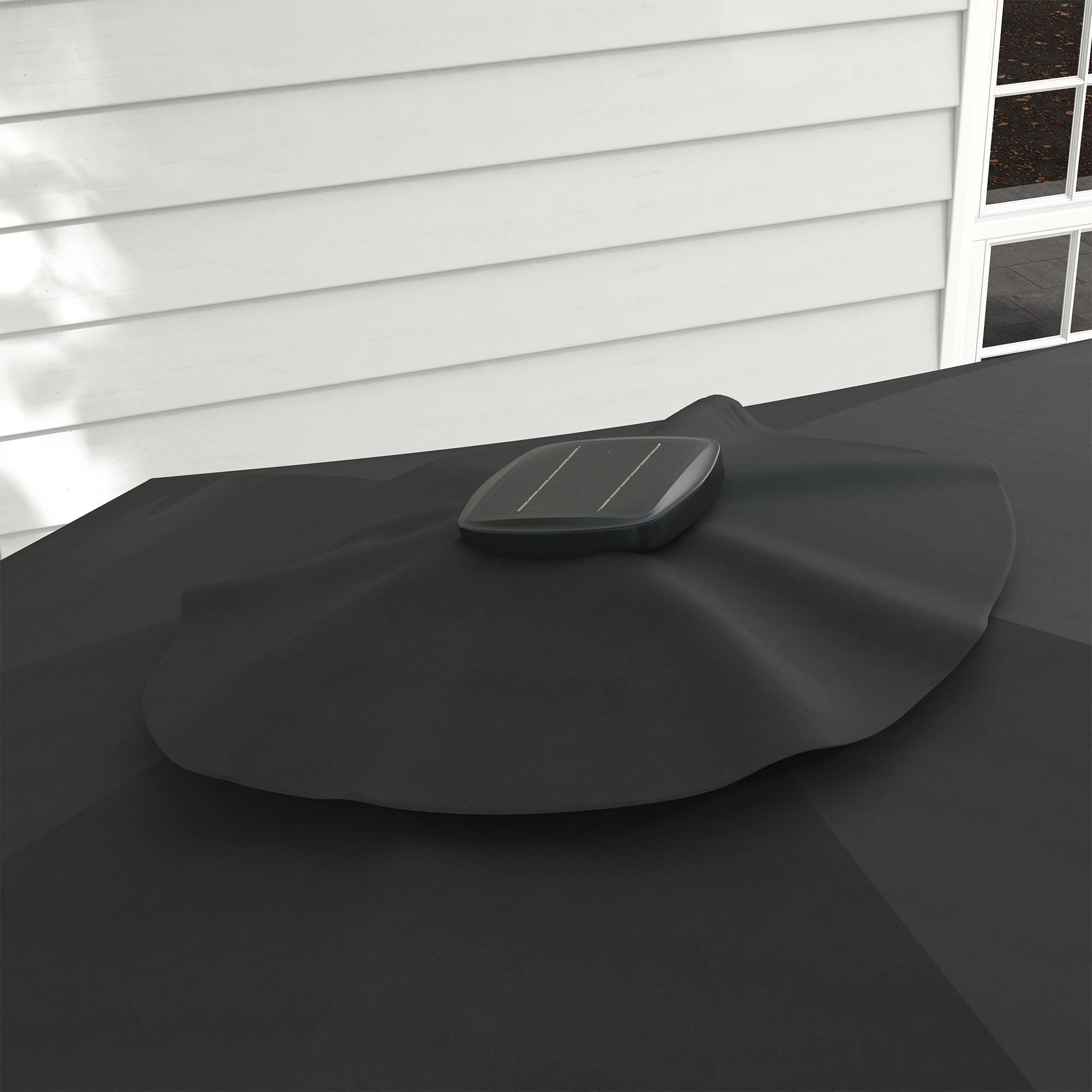 Outsunny 3(m) Solar LED Cantilever Parasol Adjustable Garden Umbrella Dark Grey - Image 7