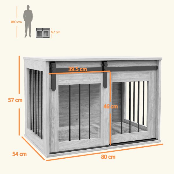 PawHut Dog Crate Furniture with Removable Cushion, for Medium Dogs - Image 5