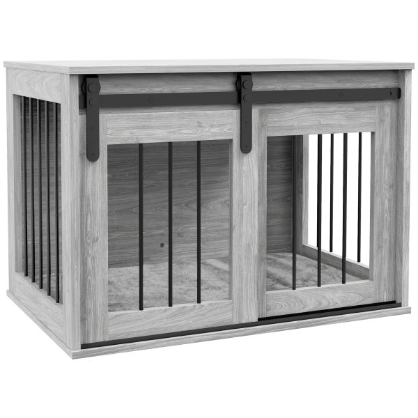 PawHut Dog Crate Furniture with Removable Cushion, for Medium Dogs