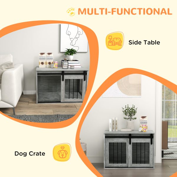 PawHut Dog Crate Furniture with Removable Cushion, for Medium Dogs - Image 4
