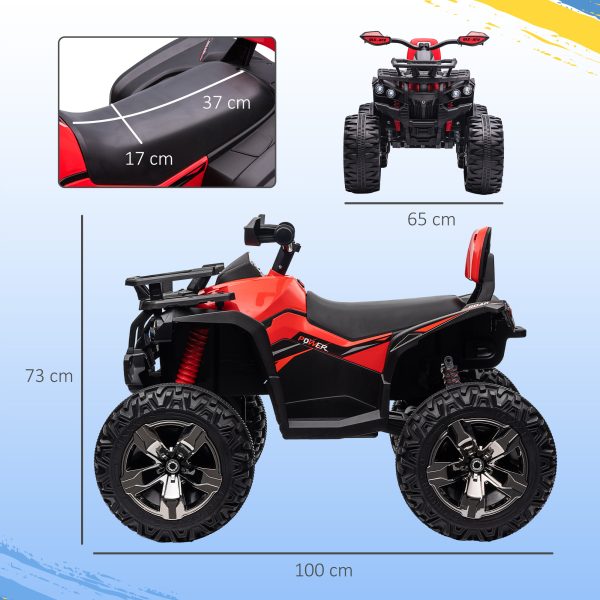 HOMCOM 12V Quad Bike ATV with LED Lights, Music, for Boys Girls - Image 5