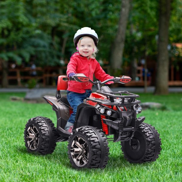 HOMCOM 12V Quad Bike ATV with LED Lights, Music, for Boys Girls - Image 2