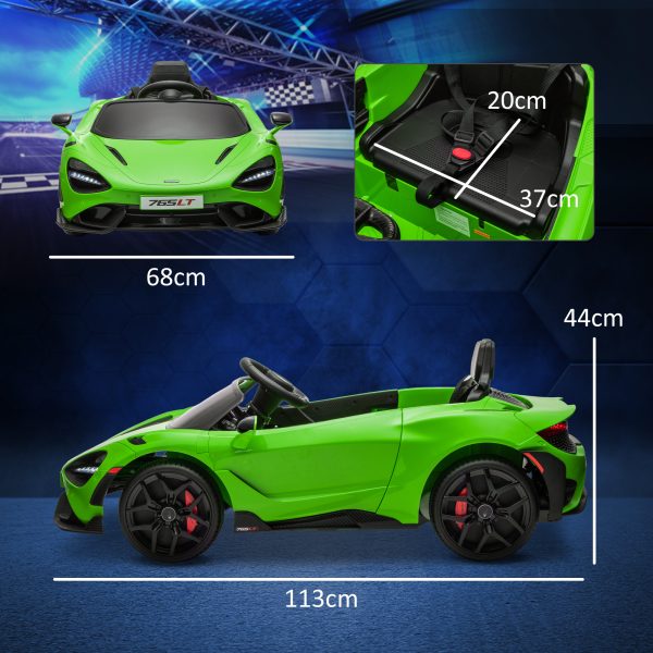 AIYAPLAY McLaren 765LT Licensed 12V Kids Ride on Car w/ MP3 Music - Image 5