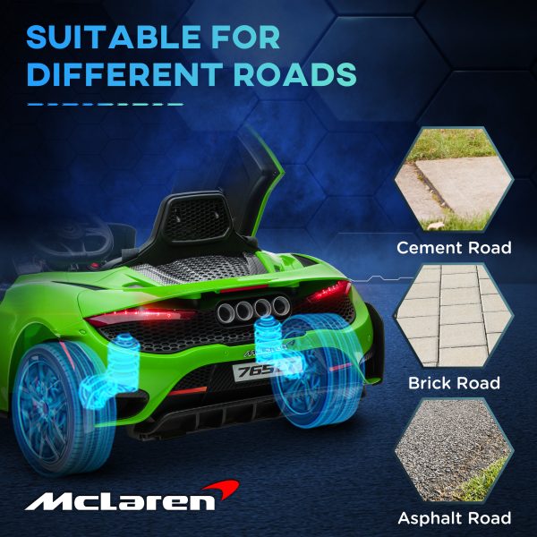 AIYAPLAY McLaren 765LT Licensed 12V Kids Ride on Car w/ MP3 Music - Image 7