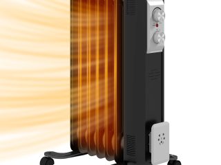 HOMCOM 1500W 7 Fin Oil Filled Heater Radiator for Home