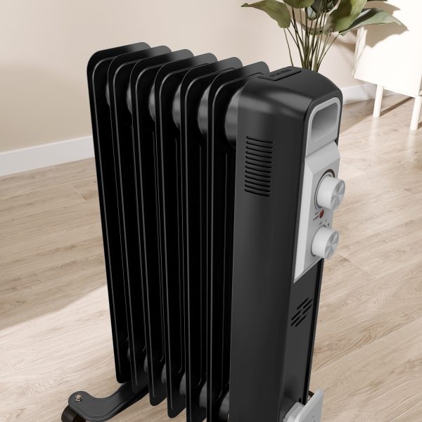 HOMCOM 1500W 7 Fin Oil Filled Heater Radiator for Home - Image 8