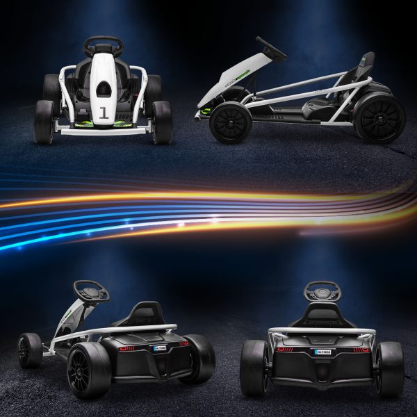 HOMCOM 24V Electric Go Kart for Kids with Music, Horn Honking, Slow Start - Image 7