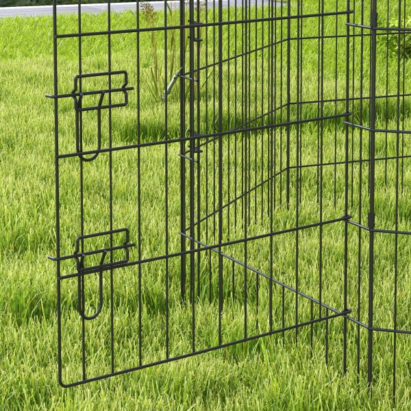 PawHut 8-Panel DIY Dog Pen with Door for Indoor/Outdoor Use, 91cm High - Image 8