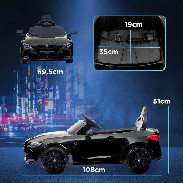 AIYAPLAY 12V BMW M4 Licensed Kids Electric Car w/ Remote, Suspension - Image 5