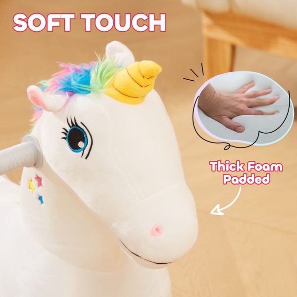 AIYAPLAY 6V Electric Ride on Unicorn with Music Forward - Image 4