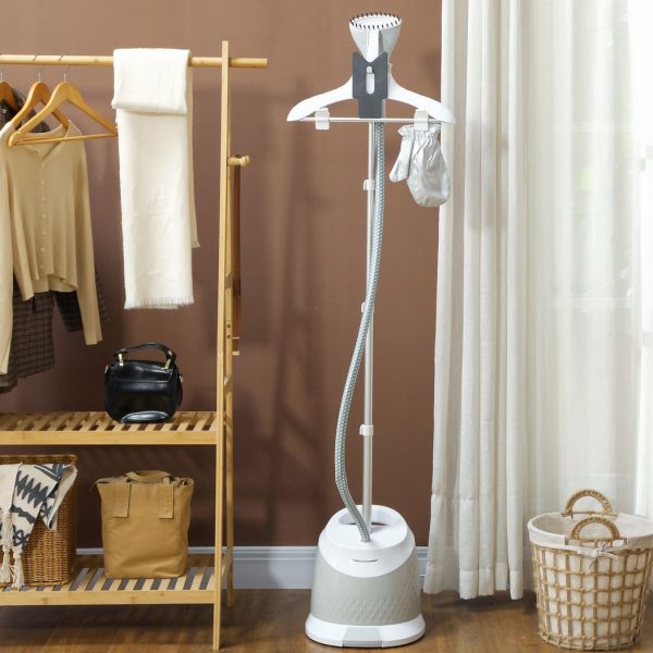 HOMCOM Clothes Steamer, Garment Steamer Clothing Wrinkle Remover, Grey - Image 2
