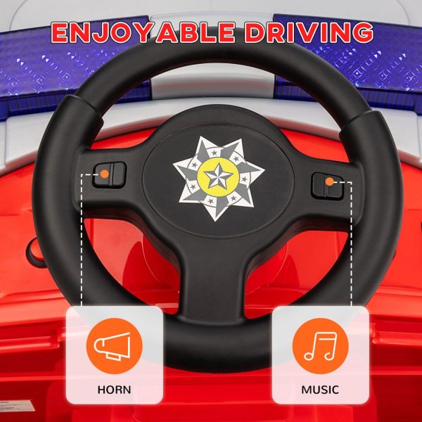 AIYAPLAY 12V Ride on Fire Truck w/ Siren Flashing Lights - Image 8