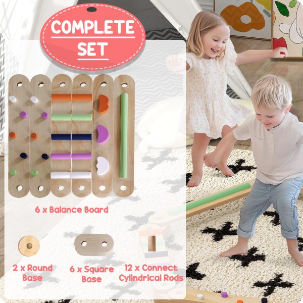 AIYAPLAY Wooden Balance Beam for Kids 3-8 Years Indoor Outdoor Use - Image 7