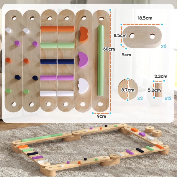 AIYAPLAY Wooden Balance Beam for Kids 3-8 Years Indoor Outdoor Use - Image 5