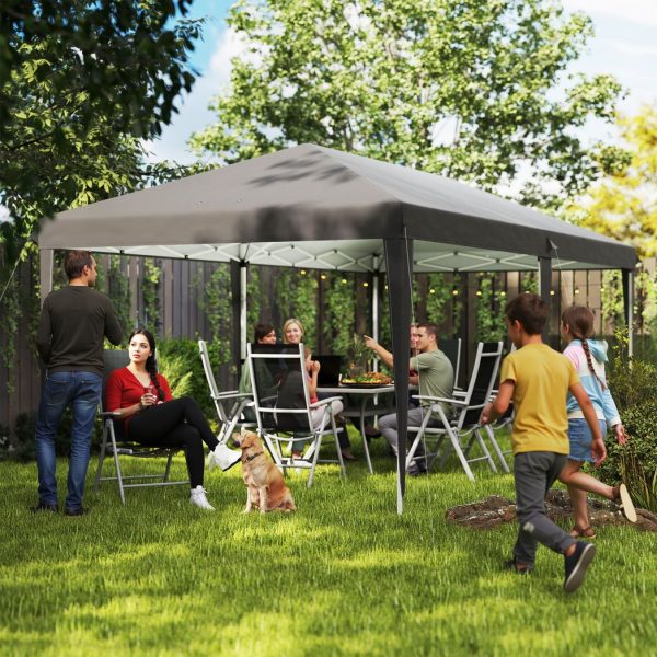 Outsunny 6 x 3(m) Pop Up Gazebo Patio Party Event Heavy Duty Canopy Grey - Image 2