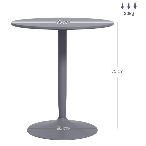 HOMCOM Round Dining Table w/ Steel Base, Non-slip Pad for Living Room - Image 5
