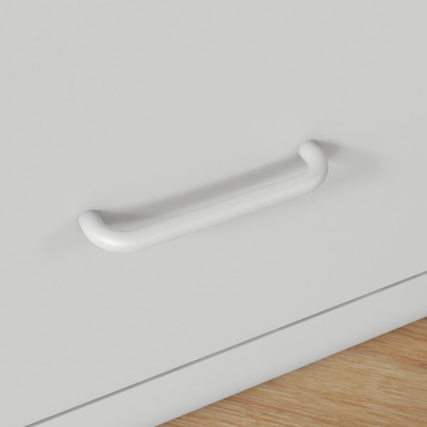HOMCOM 3 Drawer Filing Cabinet Steel File Cabinet for A4 Letter Size White - Image 6