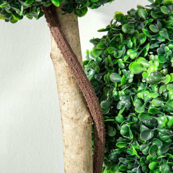 HOMCOM Artificial Plant Boxwood Ball Topiary Tree Indoor Outdoor, 90cm - Image 8