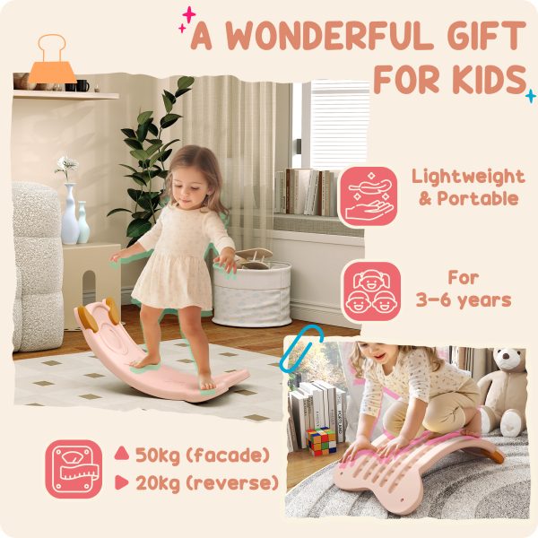 AIYAPLAY Balance Board for Kids Balance Training & Sensory Play, Pink - Image 6