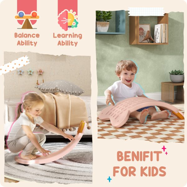 AIYAPLAY Balance Board for Kids Balance Training & Sensory Play, Pink - Image 4