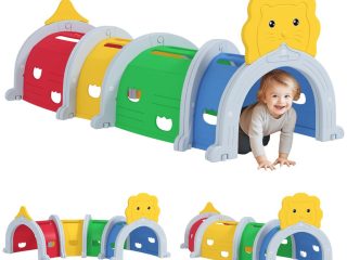 AIYAPLAY Kids Play Tunnel for 3-6 Years Crawl and Climb, Lion Design