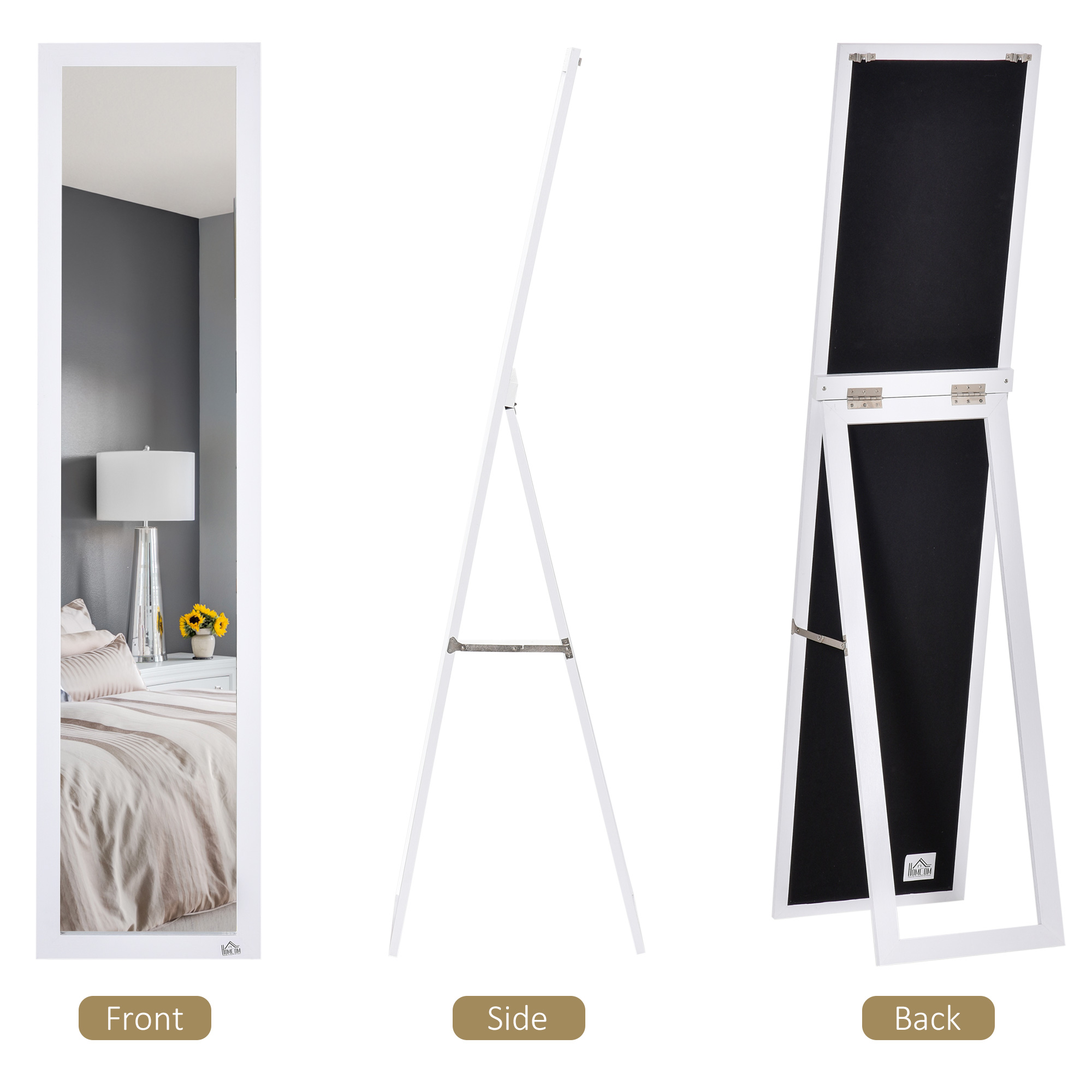 HOMCOM Full Length Mirror, Floor Standing or Wall-Mounted Long Mirror - Image 7
