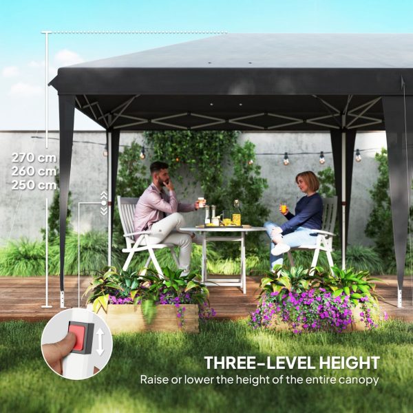 Outsunny 6 x 3(m) Pop Up Gazebo Patio Party Event Heavy Duty Canopy Grey - Image 4