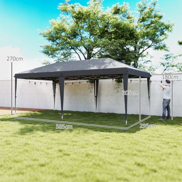 Outsunny 6 x 3(m) Pop Up Gazebo Patio Party Event Heavy Duty Canopy Grey - Image 5