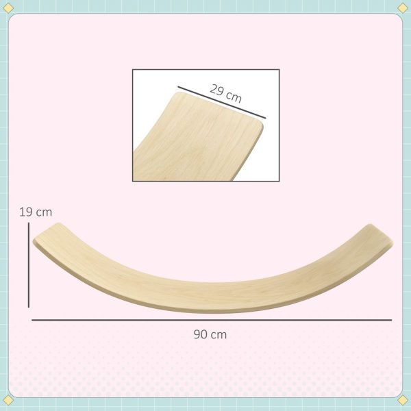 AIYAPLAY Kids Wooden Balance Board for Children, for 3-8 Years Old, Natural - Image 5