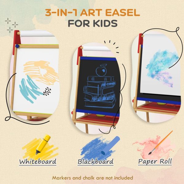 AIYAPLAY 3 in 1 Kids Easel with Paper Roll - Image 3