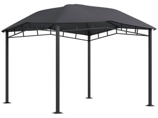 Outsunny 3x3(m) Outdoor Patio Gazebo Pavilion Canopy Tent Steel Frame Grey