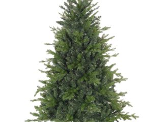 HOMCOM 5 Ft Artificial Christmas Tree with Metal Base, Hinged Branches